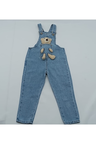 Jabber Kot Salopet Ayıcıklı Unisex Açık Mavi