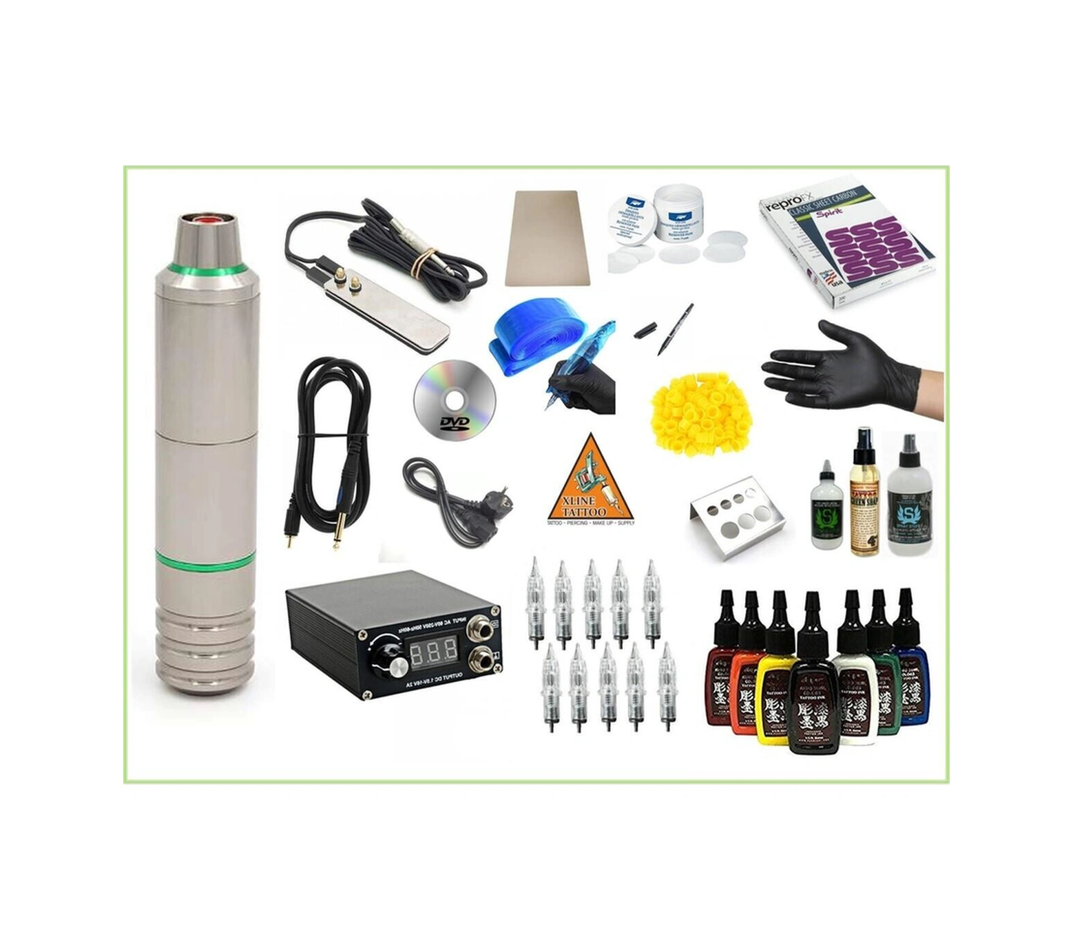 Xl-5417 Hybrıd Çantalı Tattoo Pen Dövme Makinası Seti-113346