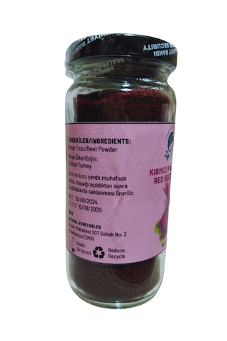 Nav Kırmızı Pancar Tozu Katkısız Koruyucusu Sağlıklı Cam Şişede