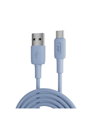 Juo JCBS121 12w Usb-a To Type-c Silikon Hızlı Şarj Ve Data Kablosu Mavi 1 Metre