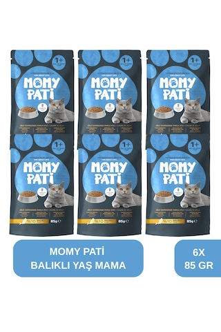 Balıklı Yaş Kedi Maması 85 Gr X 6 Adet Yetişkin Kediler İçin