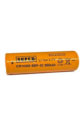 Supex Icr14500-900f-5c 3.7v 900mah Li-ion Düz Kafa Başsız Pil Supex Icr14500-900f-5c 3.7v 900mah Li-ion Düz Kafa Başsız Pil