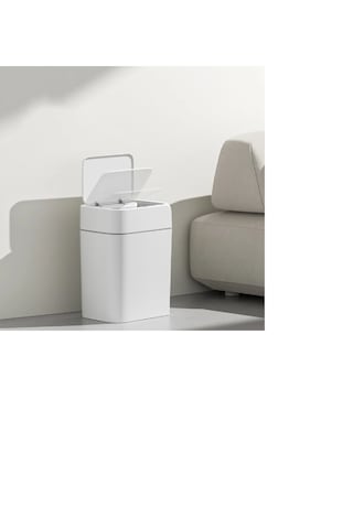 Reis Home Sensörlü Plastik Çöp Kovası 12 Litre-beyaz Yerli Üretim Beyaz