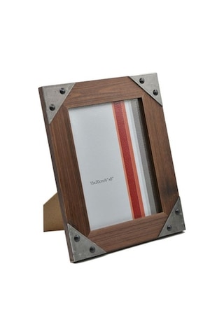 15X20Cm Metal Kenarlıklı Ahşap Fotoğraf Çerçevesi / Acr-Sf6308