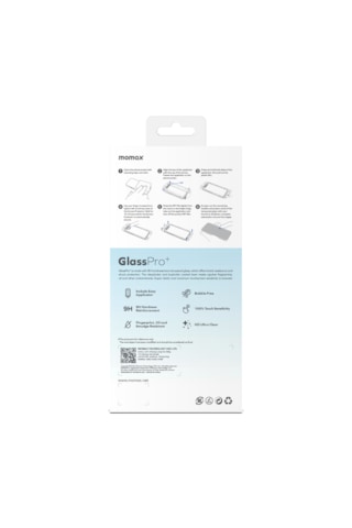 Momax GlassPro+ Ultra Clear HD Apple Uyumlu iPhone 16 Pro Max Tempered Glass Ekran Koruyucu