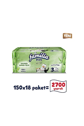 Familia Plus Natural Çek Al Mendil 150li 18 Paket X 150 Yaprak