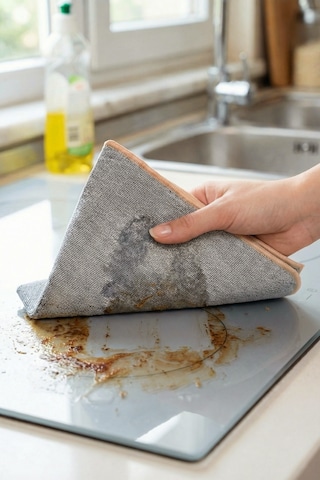 Twino 3'lü Çift Taraflı Zor Kir Temizlik Bezi 30x30 Mikrofiber Telli Ovma Mutfak Lavabo Tezgah Bezi