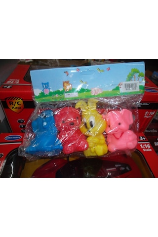 4'lü Renkli Banyo Oyuncağı Hayvanlar