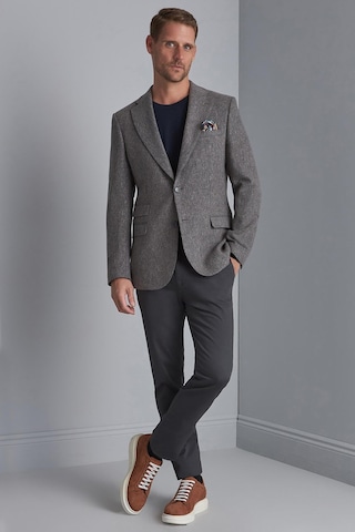 Erkek Gri Regularfıt / Rahat Kalıp Mono Yaka Ceket-10325 Gri