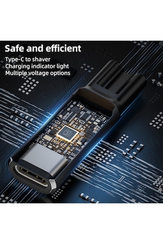 Sones Philips İçin Tıraş Makinesi / Saç Kesme Makinesi Şarj Adaptörü Arayüz: Type-c - 5v Oval Gri