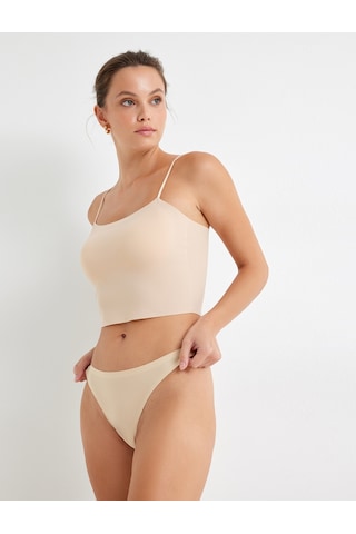 Koton Lazer Kesim Dikişsiz String Külot Ten Rengi 5wlk30123mk Ten Rengi