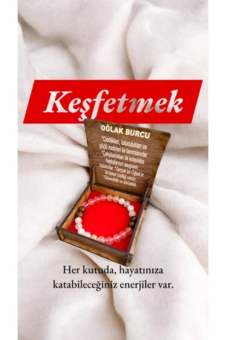 Oğlak Burcu Doğaltaş Bileklik %100 Doğal Taş, Tütsü Hediyeli, Kutulu Hediyelik Çok Renkli