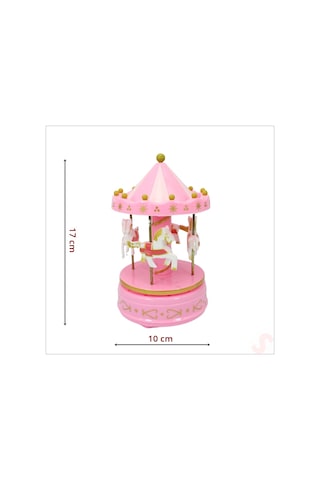 Atlı Karınca Müzik Kutusu, 17cm X 10cm - Pembe