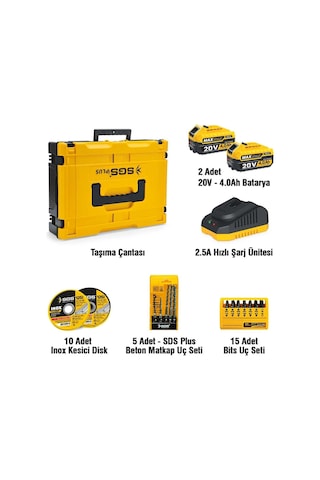 Sgs Combo Set 3 Parça Darbeli Matkap/kırıcı-delici Matkap/avuç Taşlama Makinesi