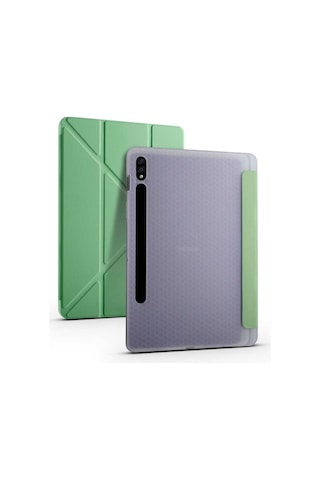 Samsung Uyumlu Galaxy Tab S7 Plus T970 Kılıf Tri Folding Smart With Pen