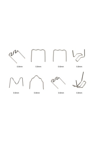 Gajeena Otomatik Tampon Kaynak Makinesi İçin Paslanmaz Çelik Çivi Seti - 0.6-0.8mm, Dış Köşe Ve Dalgalı Tip, 100 Adet