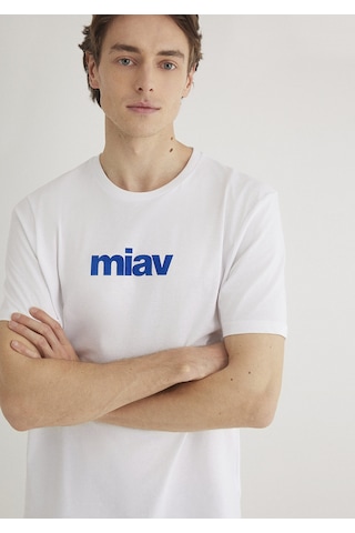 Mavi - Miav Baskılı Tişört 067153-620 Beyaz