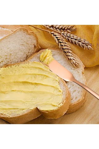Padalink 304 Paslanmaz Çelik Mutfak Gereci - Bakır Renkli Krema Kaşığı, Jem/süt Kaymak/simit Yağı Sürme Aracı, 1 Adet Paket Diğer