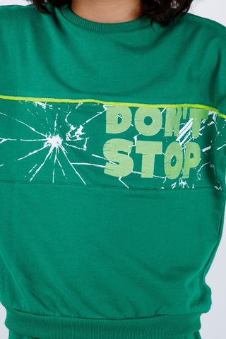 Erkek Çocuk Don't Stop Baskılı Örme Basic Eşofman Takımı 001