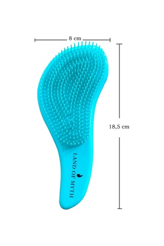 Land Of Myth LOM11011 Dolaşık Saç Açma Kolay Saç Düğüm Çözücü Tarak Mavi