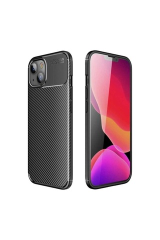 Apple Uyumlu iPhone 13 Kılıf Zore Negro Silikon Kapak Siyah