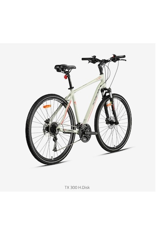 Kron Tx300 Hidrolik Disk 28 Jant Trekking Bisiklet Mat Bej-gri/kırmızı 46 Cm Gri - Kırmızı