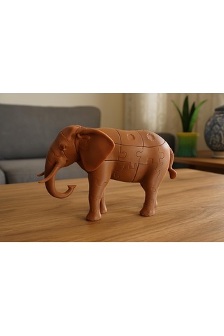 3d Puzzle Fil Figürü 45 Parça, Dekoratif Ve Eğlenceli