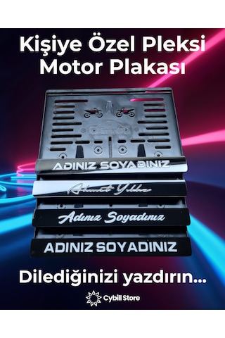 Kişiye Özel Pleksi Motosiklet Plaka Altlığı Şık Ve Dayanıklı Plaka