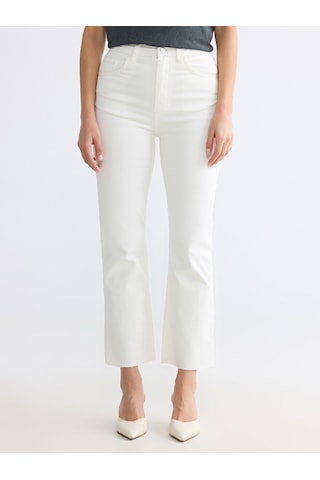 Lcw Modest Ekru Crop Flare Kadın Jean Pantolon