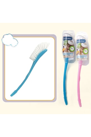 Geeroyoo Yeni Doğan Biberon Temizleme Fırçası - Nylon Yapılı, Mavi, 45x250mm, Bebek Biberon Hijyen Fırçası