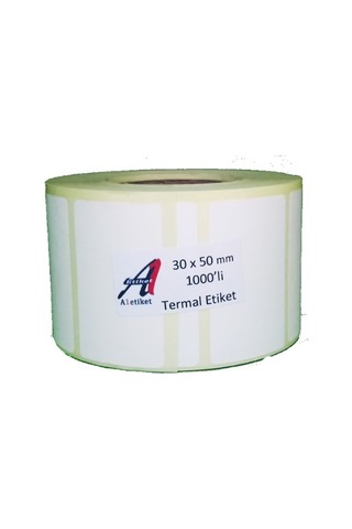 A1 Etiket 30 X 50 Mm Barkod Etiketi Termal Barkod Etiketi 1000 S
