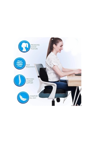 Oturma Minderi Bel Yastığı Bel Destek Yastığı Ortopedik Visco ...