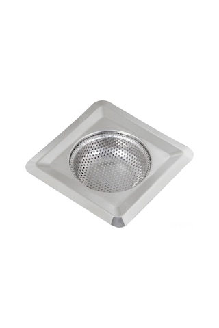 Ximistore9 11.5cm Kare Delikli Paslanmaz Çelik Mutfak Lavabo Filtresi Su Tüpü Gümüş