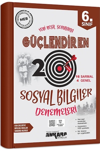 Ankara Yayınları 6. Sınıf Sosyal Bilgiler Güçlendiren 12 Li Denem