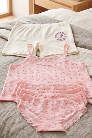 Avrissa Kız Çocuk Pamuklu Atlet Külot Takımı Seti 3'lü Set Pembe Avrissa Kız Çocuk Pamuklu Atlet Külot Takımı Seti 3'lü Set Pembe