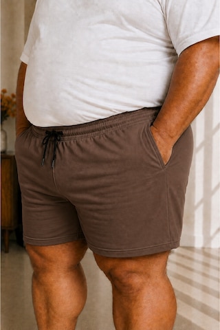 Sngl Tekstil Erkek Büyük Beden Şort 3xl 4xl 5xl 6xl 7xl 8xl 9xl Kahverengi