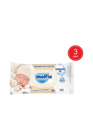 Molfix Yenidoğan Izotonik Sulu Mendil 3 X 50'Li