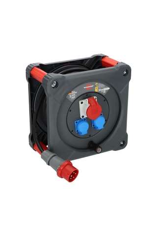 Brennenstuhl Profesyonel Serisi Ip44 H07rn-f 5g2.5 1 Adet Cee Soket Ve 2 Adet 230 V Girişli Soketli 30 Metre Makaralı