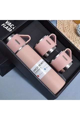 Trendooze Gaojunshop01 500ml Termos İzgara Tutucu 3'lü Kupa Takımı Yeşil Yeşil