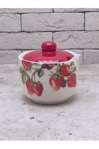 Rosenberg Kapaklı Ve Kaşıklı Şekerlik, 500 Ml 374239855 Kırmızı