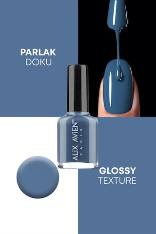 Alix Avien Berrak Mavi Oje 111 Yüksek Pigmentli Uzun Süreli Kalıcılık Hızlı Kuruma Nail Lacquer 111