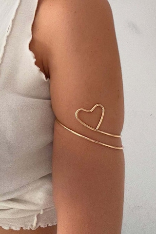 Gold Kalpli Pazu Bandı Üst Kol Bilekliği Ayarlanabilir Gold