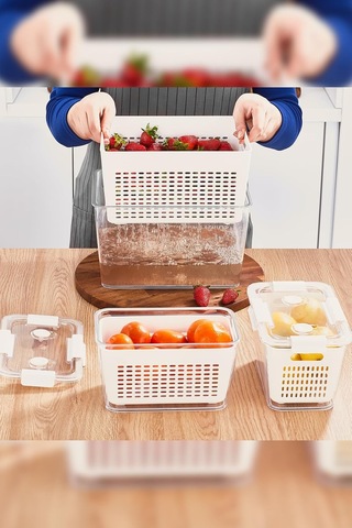 Selka Home - Lavin 2 Litre Açık Gri Saklama Kabı Sku: Smg8690010582492