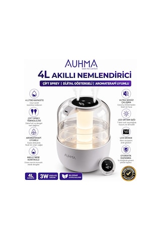 Auhma Aph-08 4l Akıllı Nemlendirici Çift Sprey Dijital Göstergeli Aromaterapi Uyumlu Sessiz Buhar Makinesi Auhma Aph-08 4l Akıllı Nemlendirici Çift Sprey Dijital Göstergeli Aromaterapi Uyumlu Sessiz Buhar Makinesi
