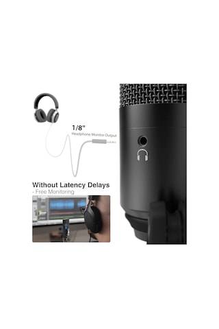 Fifine K670b Usb Siyah Yayinci - Podcast Mikrofonu