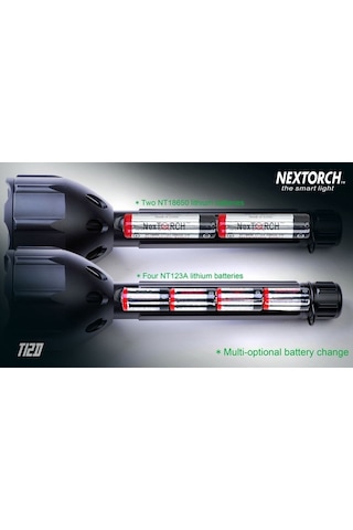 Nextorch T12d Cree Q5 Şarjlı El Feneri Siyah