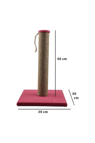 Pribor Kedi Tırmalama Tahtası 40 Cm Bordo