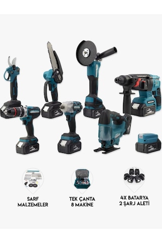 Branzeg BRZ-8S4 8'li Sarjlı Matkap Vidalama Seti