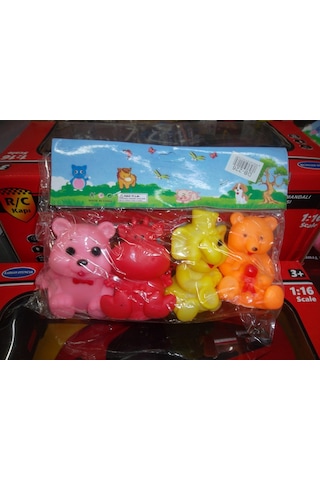 4'lü Renkli Banyo Oyuncağı Hayvanlar