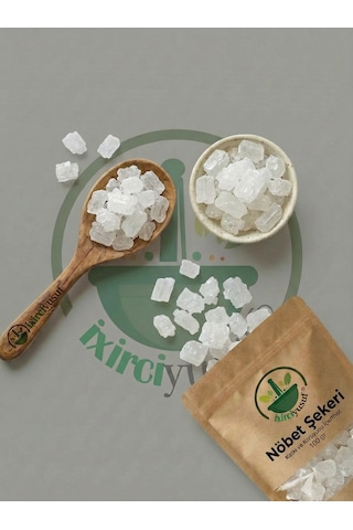 Nöbet Şekeri Kaya Şekeri Rock Sugar Kristal Nöbet Doğal Tane 100 G